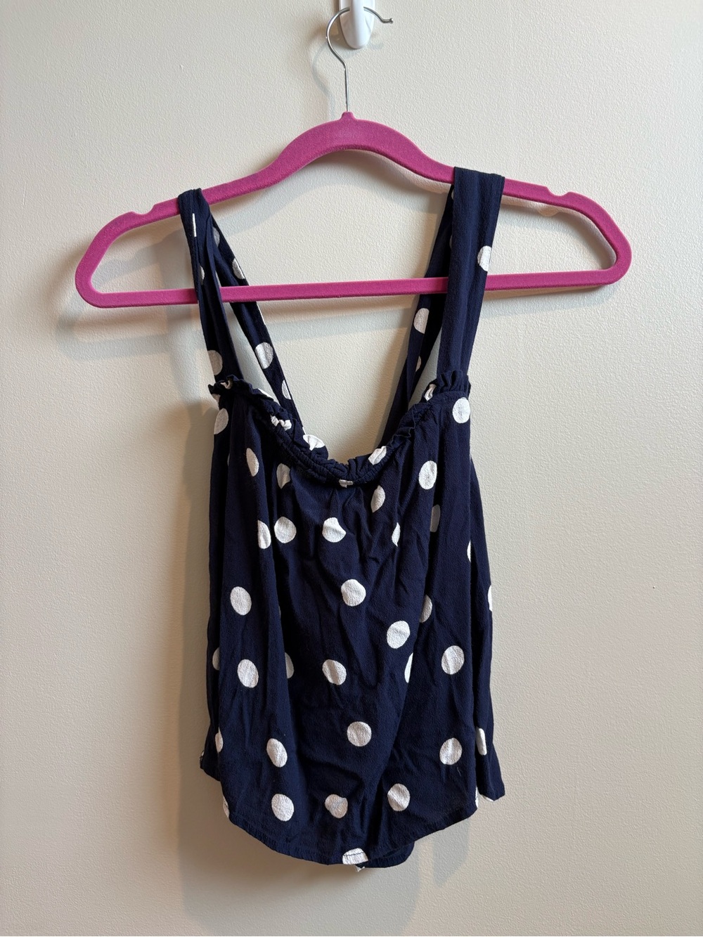 Maeve by Anthropologie Navy Polka Dot Tank Top - Sleeveless